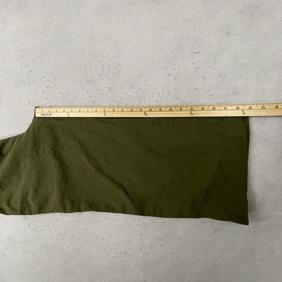 Abercrombie & Fitch Cropped Wide Leg Pants Womens Medium Olive Green Pull On - Picture 8 of 12